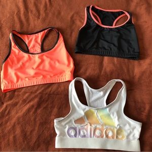 2 Reebox 1 adidas sports bra size YLG.
